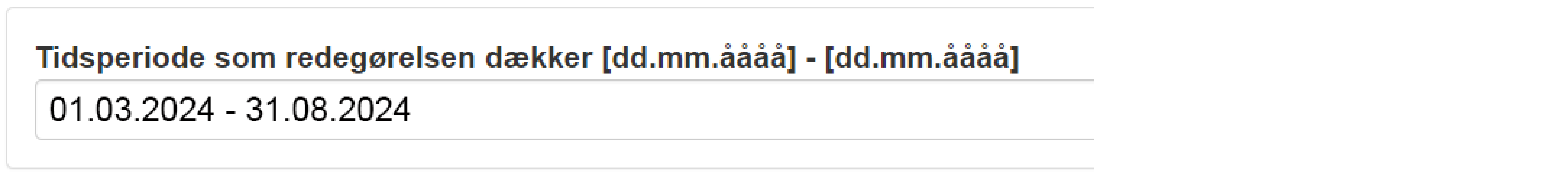 screenshot af angivet tidsperiode