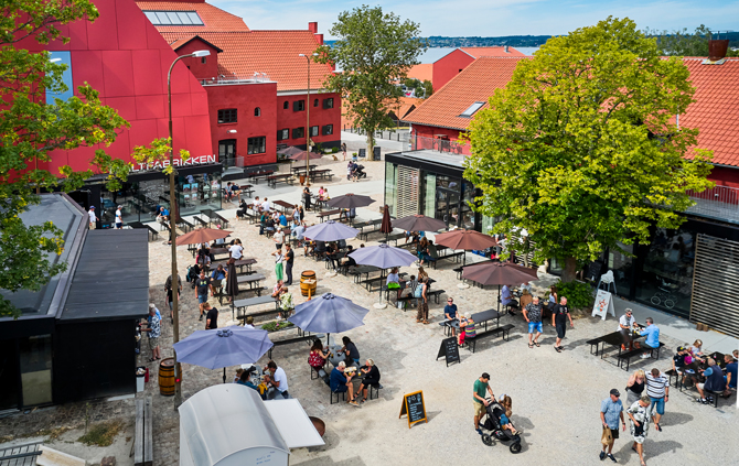 Billede af maltfabrikken i Ebeltoft