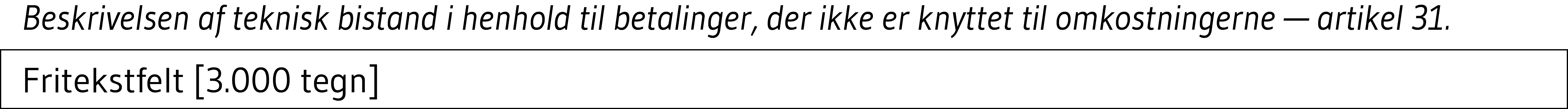 Screenshot af fritekstfelt