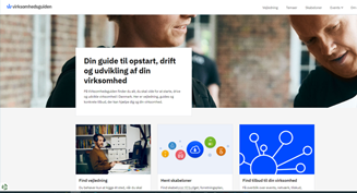 Screenshot af Virksomhedsguidens hjemmeside